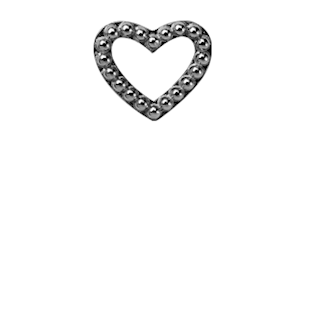 Christina Collect Heart dot rings in black silver